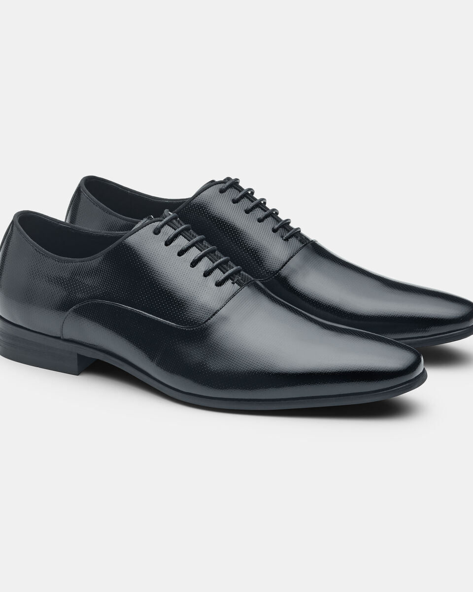 Patent Leather Oxford Dress Shoe, Black, hi-res